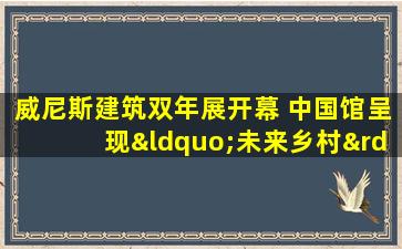 威尼斯建筑双年展开幕 中国馆呈现“未来乡村”的样貌